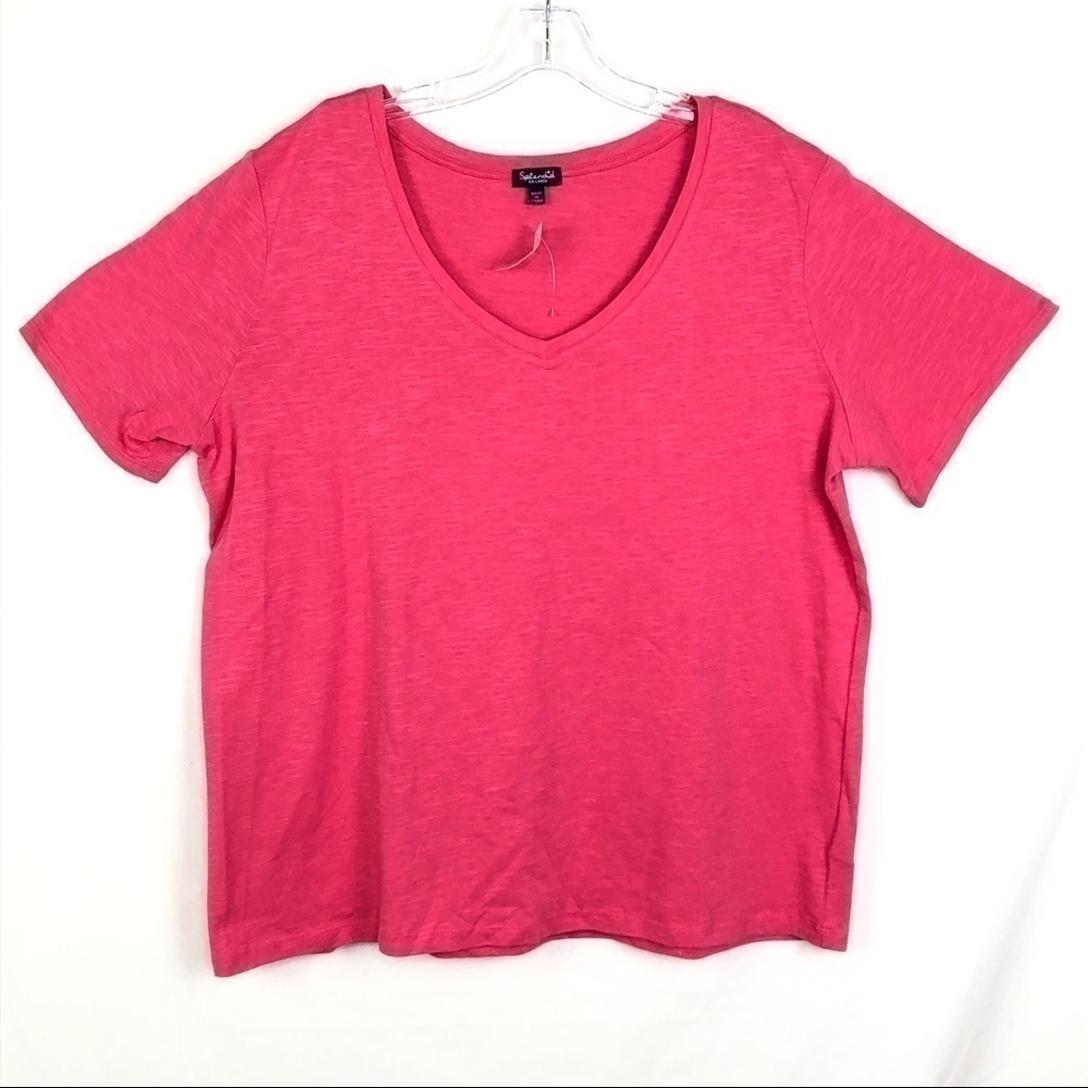 NWT Splendid Pink v-neck tee